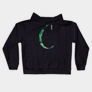 C initial cursive Kids Hoodie